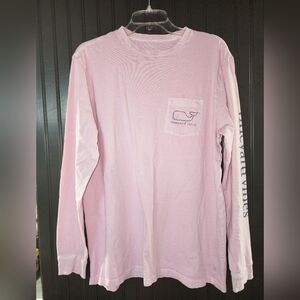 Vineyard Vines Pink Long Sleeve Tee, Size Large